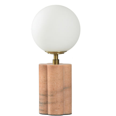 Amabel 13 inch 15 watt Pink Marble Table Lamp Portable Light