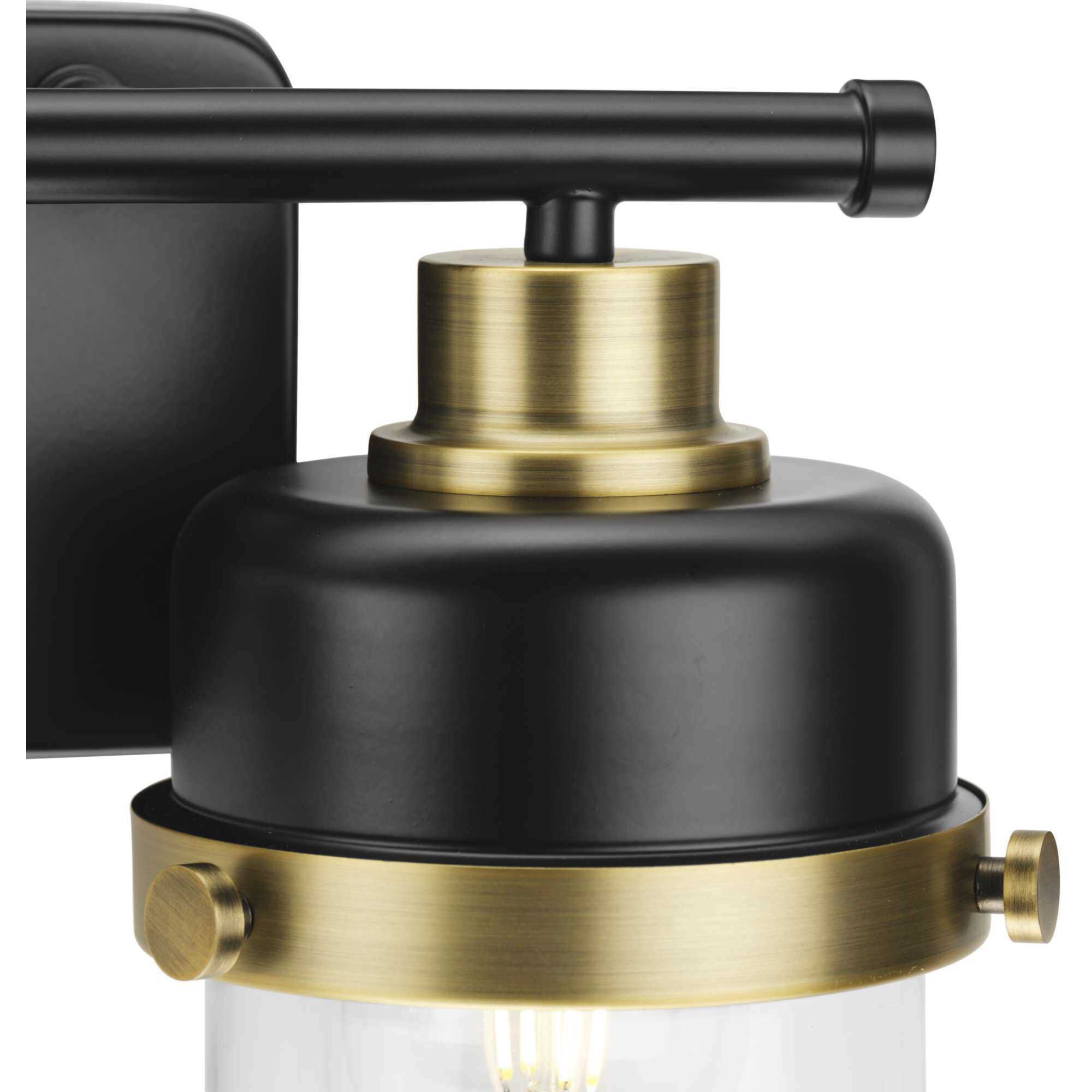 Beckner 2 Light 14.62 inch Matte Black Bath Light Wall Light