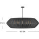 Lisa McDennon Luca 8 Light 60 inch Black Chandelier Ceiling Light, Drum