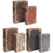 Anita 8.7 inch Brown and Multi-Color Book Box, Set of 6