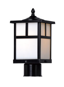 Coldwater 1 Light 12 inch Black Outdoor Pole/Post Mount in White