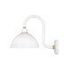 Foundry Dome 1 Light 17 inch Gloss White Outdoor Wall Mount Barn Light, Gooseneck