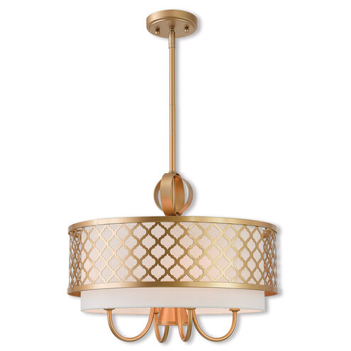 Arabesque 5 Light 18 inch Soft Gold Pendant Chandelier Ceiling Light