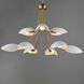Maris 9 Light 33.5 inch White and Natural Aged Brass Multi-Tier Chandelier Ceiling Light