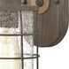 Gilbert 1 Light 8 inch Rusted Coffee with Light Wood Vanity Light Wall Light