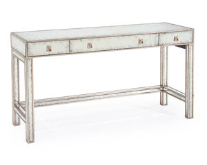 Mirrored 54 X 30 inch Antique Silver Vanity Table