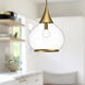Alora Mood Hazel 1 Light 14.13 inch Aged Gold/Clear Glass Pendant Ceiling Light