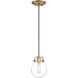Sidwell 1 Light 6 inch Weathered Brass Mini Pendant Ceiling Light
