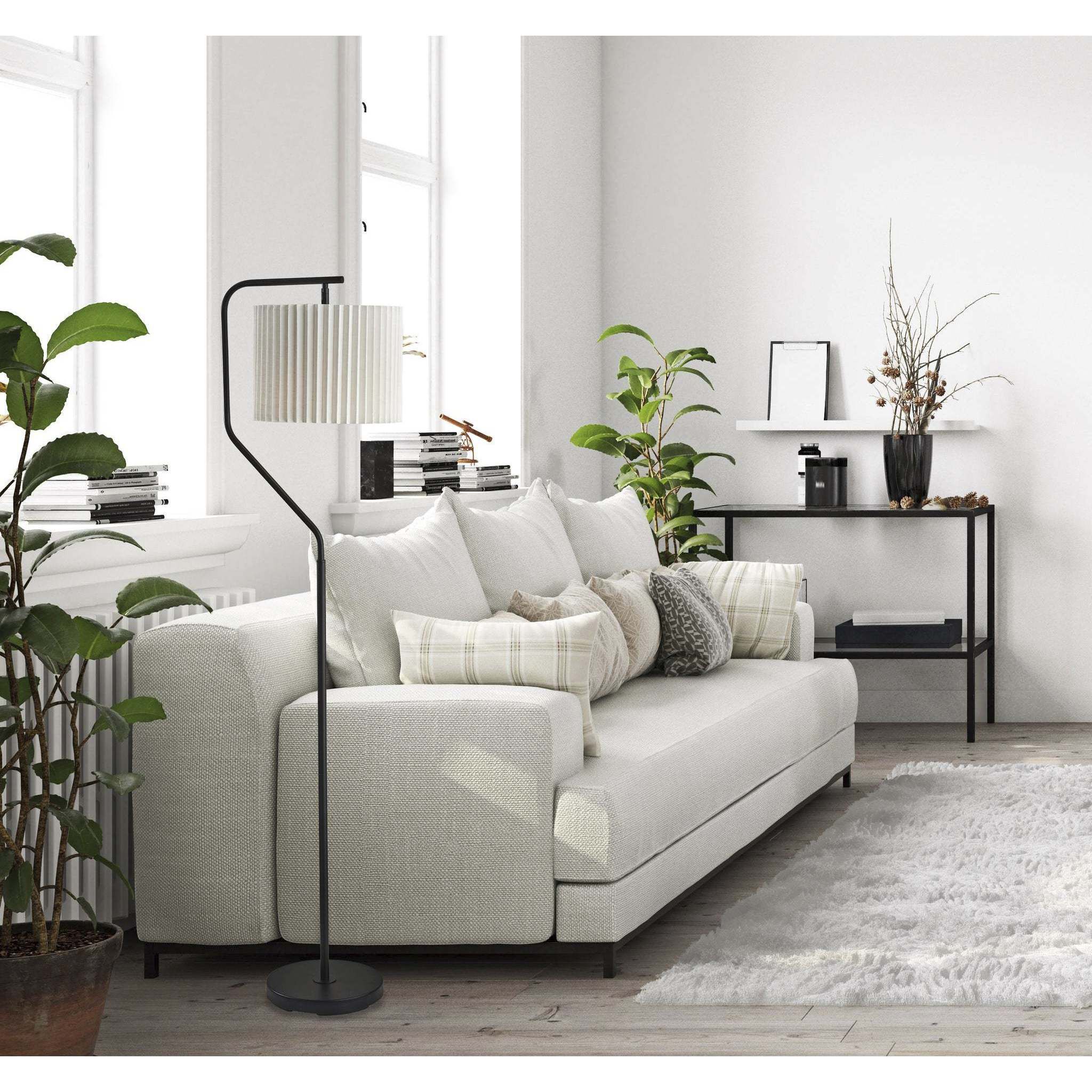 Evan 60 inch 100.00 watt Black Floor Lamp Portable Light, Simplee Adesso