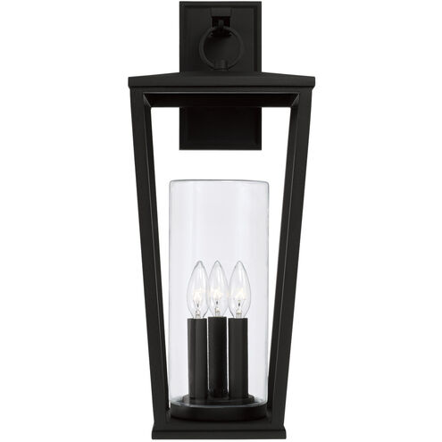 Elliott 3 Light 23.75 inch Black Outdoor Wall Lantern