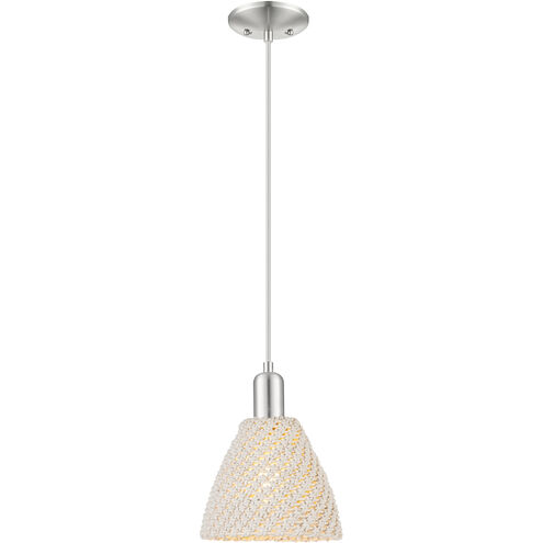 Natural Ballston Dome 1 Light 7.5 inch Brushed Satin Nickel Mini Pendant Ceiling Light