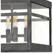 Open Air Porter 4 Light 12 inch Aged Zinc Outdoor Flush Mount, Estate Series