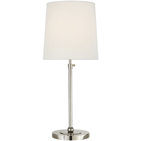 Thomas O'Brien Bryant 27.5 inch 60 watt Polished Nickel Table Lamp Portable Light in Linen, Large