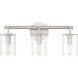 Hailie 3 Light 20 inch Satin Nickel Vanity Light Wall Light
