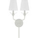 Broche Sconce Wall Light in Matte White