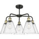 Berkshire 5 Light 26 inch Black Antique Brass and Seedy Chandelier Ceiling Light