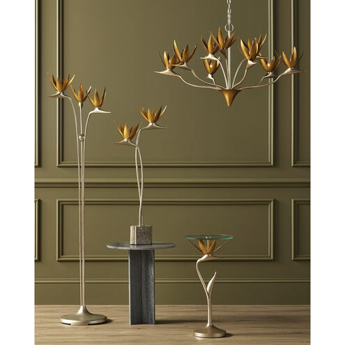 Paradiso 36.5 inch 25 watt Contemporary Silver Leaf and Gold Leaf Table Lamp Portable Light