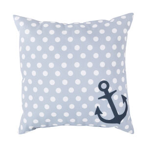 Mobjack Bay 18 X 18 inch Grey and Off-White Outdoor Throw Pillow