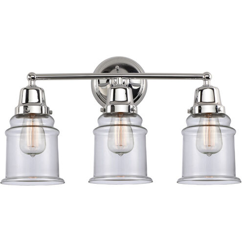 Aditi Canton 3 Light 22 inch Polished Chrome Bath Vanity Light Wall Light, Aditi