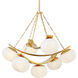 Duxbury 7 Light 43.75 inch Aged Brass Chandelier Ceiling Light