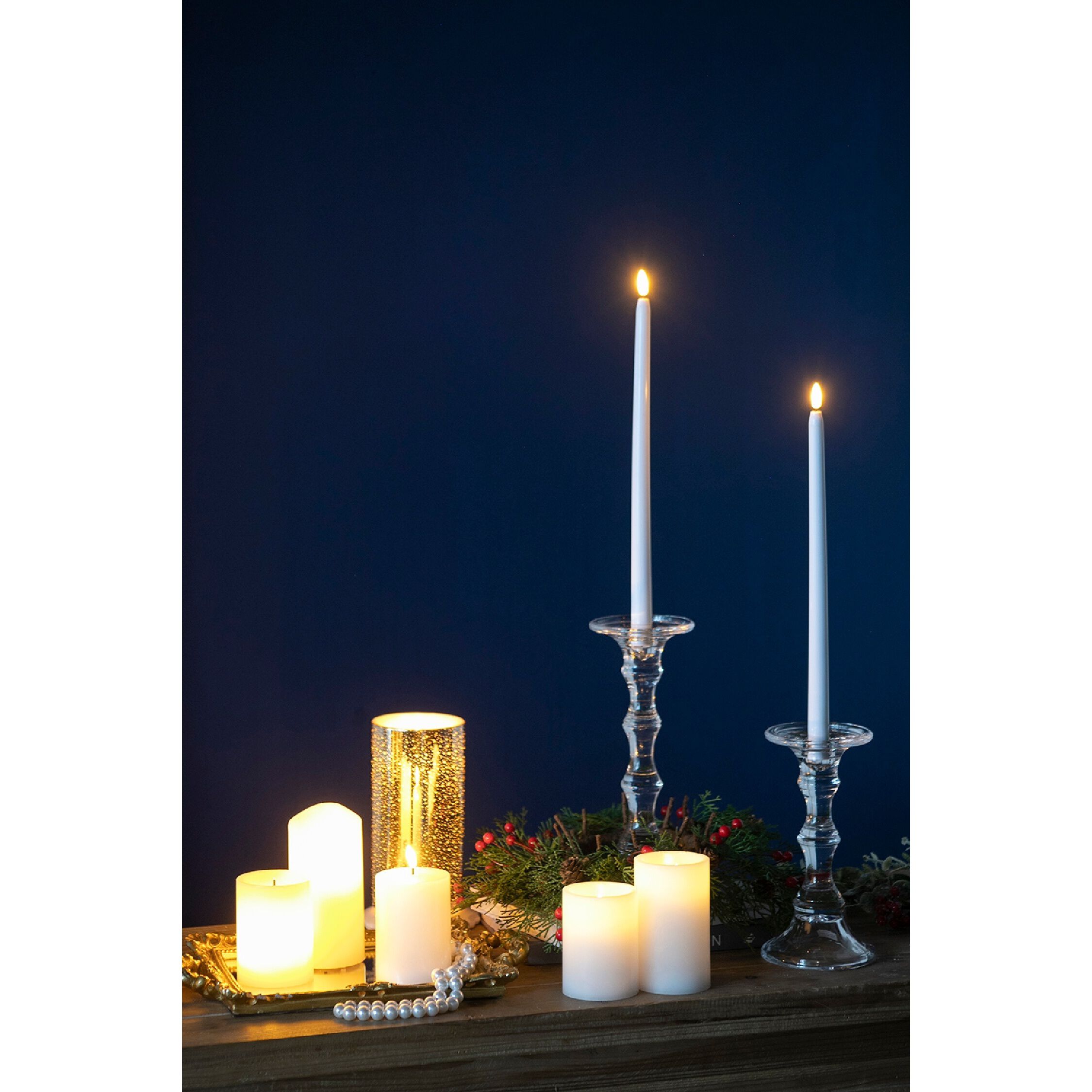 Speckled 6 X 3 inch LED Candle