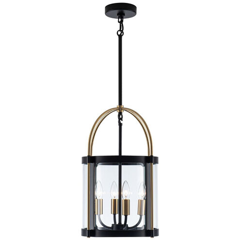 Bonita LED 13 inch Black and Brushed Brass Pendant Ceiling Light
