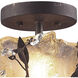 Edmonde 2 Light 24 inch Deep Rust Semi Flush Mount Ceiling Light