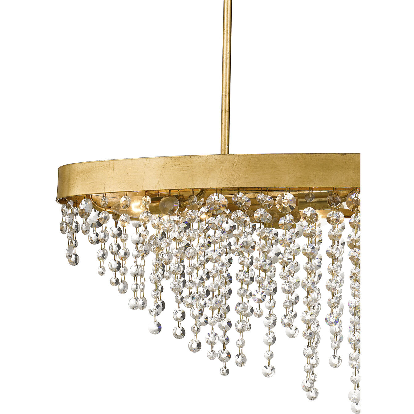 Winham 8 Light 36 inch Antique Gold Linear Chandelier Ceiling Light