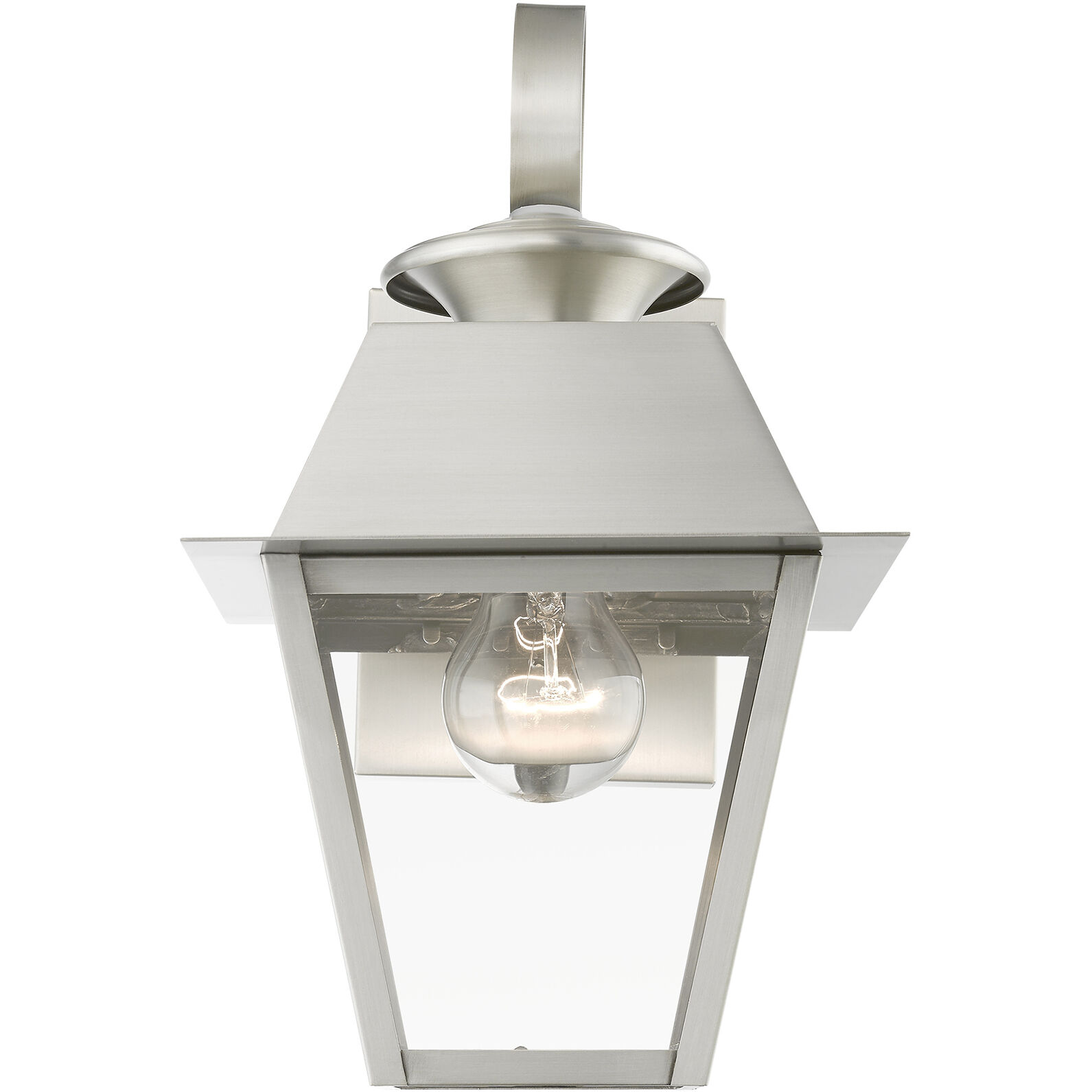 Wentworth 1 Light 13 inch Brushed Nickel Outdoor Small Wall Lantern