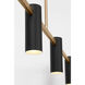 Zentro 4 Light 48 inch Satin Brass Linear Chandelier Ceiling Light in Incandescent