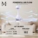 Atlas Alessandra-LK 42 inch Matte White Indoor/Outdoor Ceiling Fan