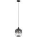 Monaco LED 10 inch Black+Smoky Pendant Ceiling Light