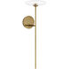 Ian K. Fowler Calvino LED 7.5 inch Hand-Rubbed Antique Brass Tail Sconce Wall Light, Large