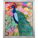 Floral Peacock 32 X 26 inch Non-Glass Framed Art, Propac