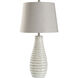 Cameron 32 inch 100.00 watt White and Cream Table Lamp Portable Light