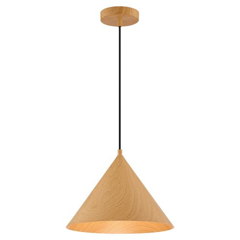 Timber LED 13 inch Wood Grain Pendant Ceiling Light