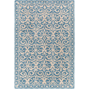 Samual 90 X 60 inch Blue and Neutral Area Rug, Polyester
