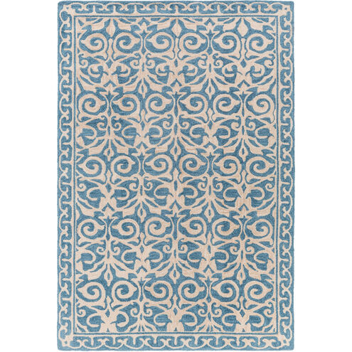 Samual 120 X 96 inch Blue and Neutral Area Rug, Polyester