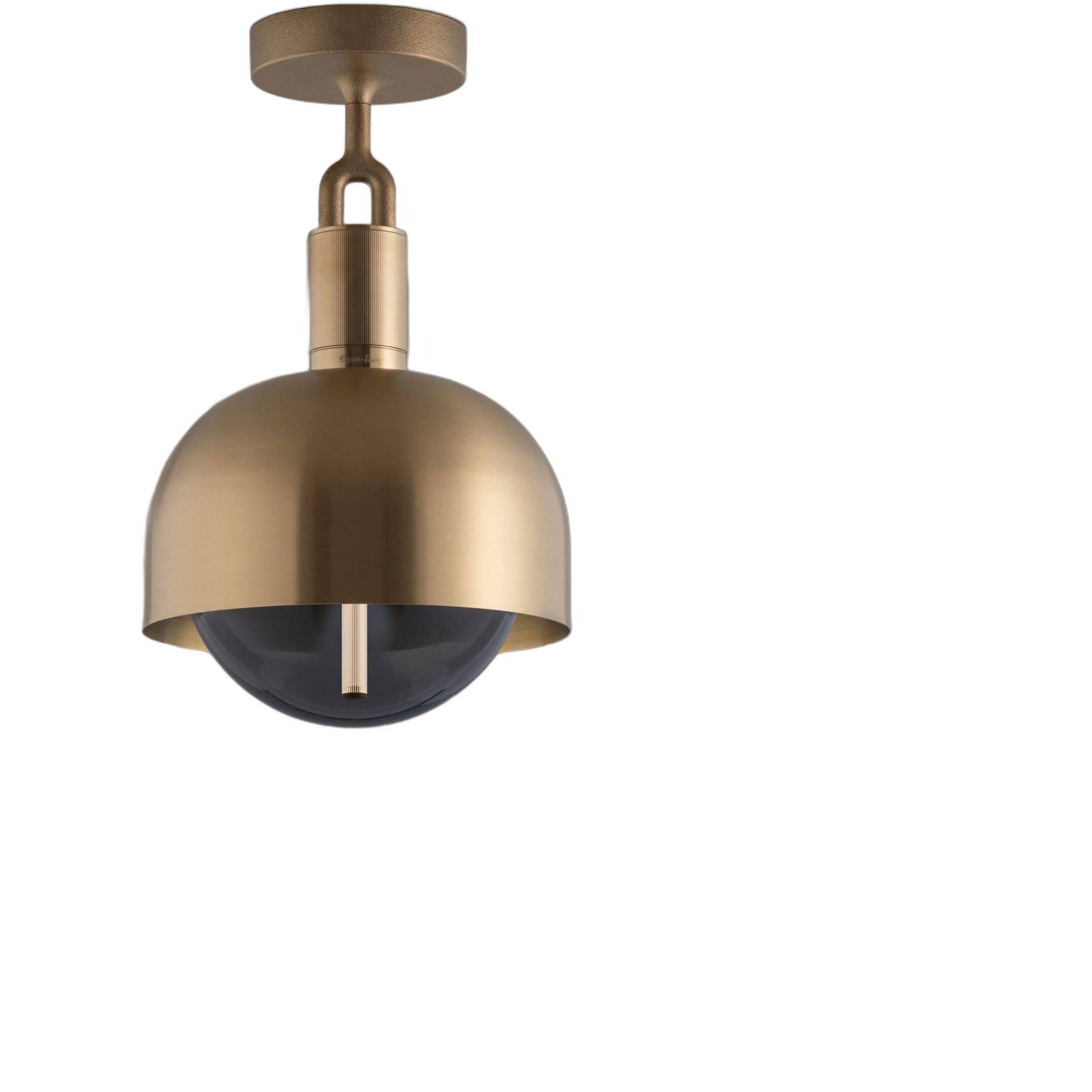 Forked LED 9.84 inch Brass Flush Mount Ceiling Light