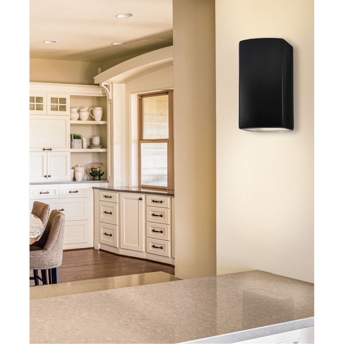 Ambiance Rectangle LED 5.25 inch Carbon Matte Black Wall Sconce Wall Light, Small