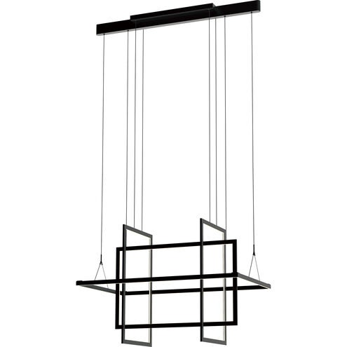 Geometry 24 inch Satin Dark Gray Chandelier Ceiling Light