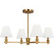 AH by Alexa Hampton Paisley 4 Light 28 inch Burnished Brass Chandelier Ceiling Light