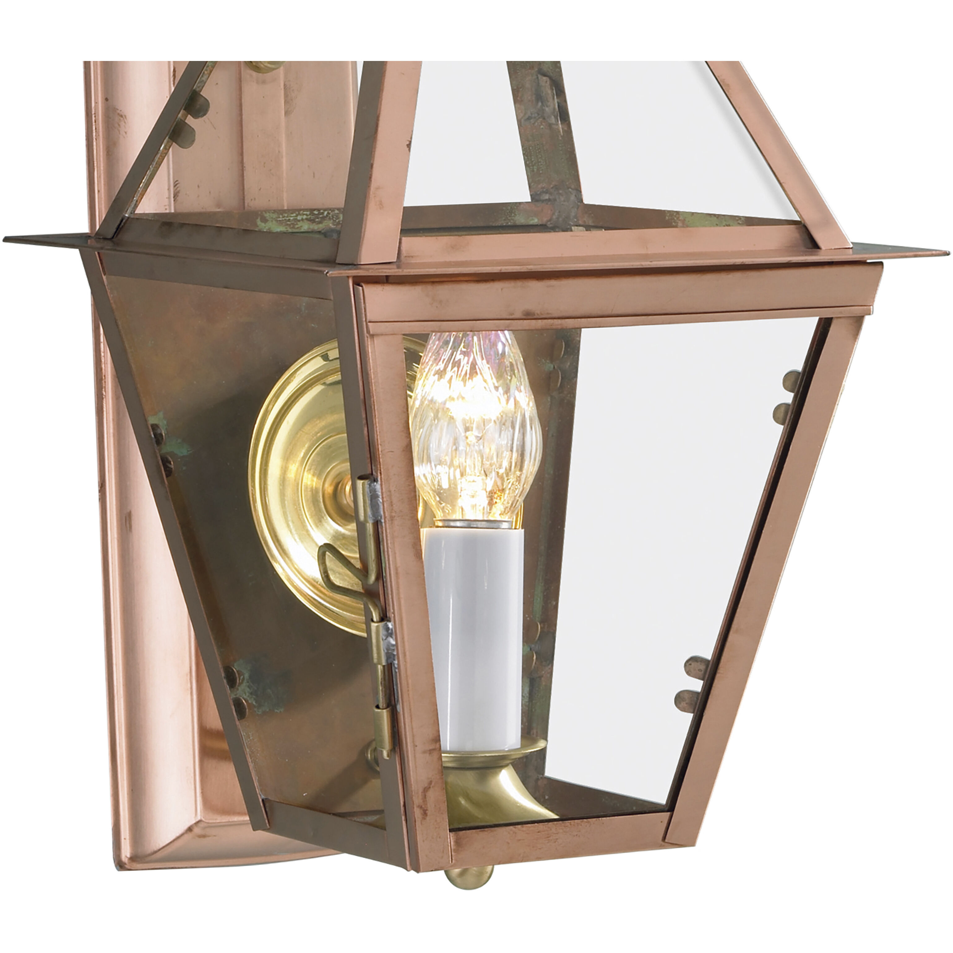 Olde Colony 1 Light 22 inch Copper with Clear Outdoor Wall Sconce