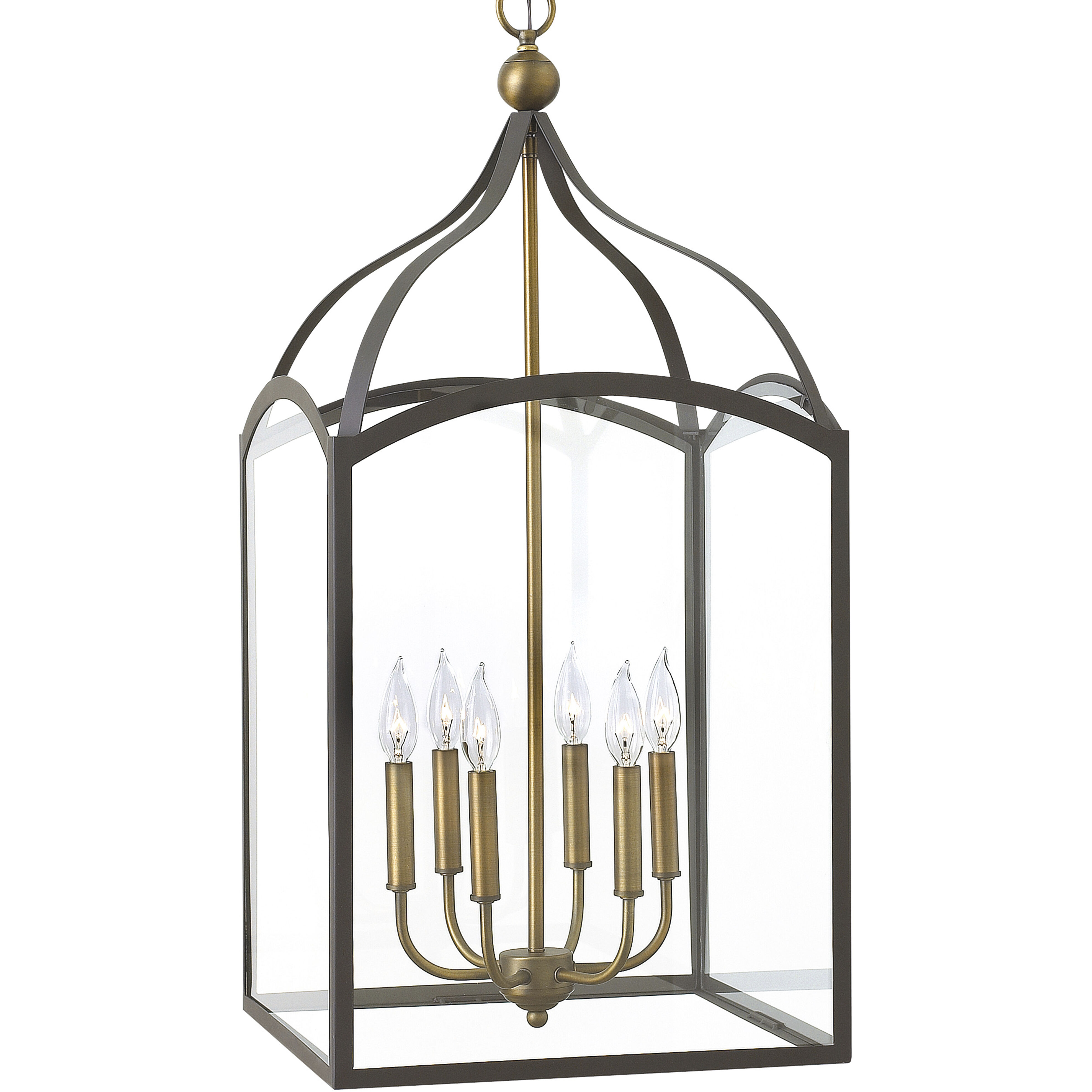 Clarendon 6 Light 16 inch Bronze with Heirloom Brass Indoor Foyer Light Ceiling Light