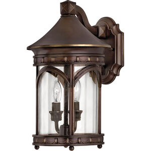 Lucerne 1 Light 15 inch Copper Bronze Outdoor Wall in LED, Clear Glass