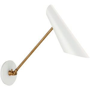 AERIN Franca LED 5.5 inch Hand-Rubbed Antique Brass Single Library Wall Light