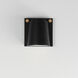 Rivet LED 5.5 inch Black and Antique Brass Outdoor Wall Mount