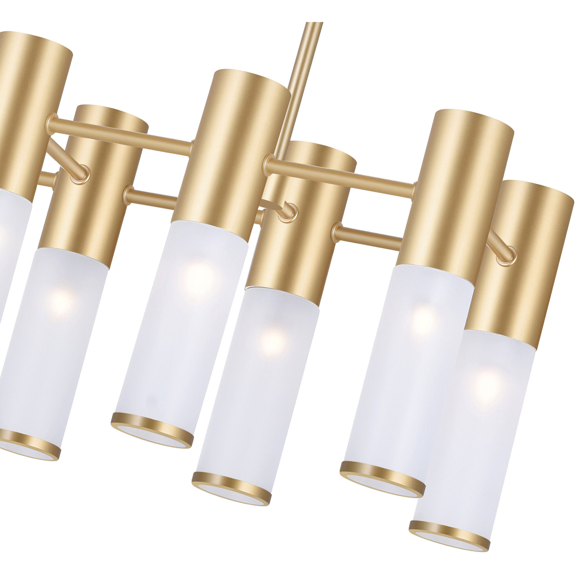 Pipes LED 32 inch Brass Island/Pool Table Light Ceiling Light