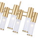 Pipes LED 32 inch Brass Island/Pool Table Light Ceiling Light