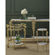 Fiore 72 inch Polished Brass and Natural Console Table